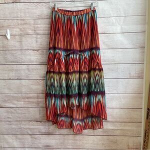 TRACY EVANS AZTEC PRINT MIDI SKIRT‎